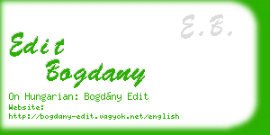 edit bogdany business card